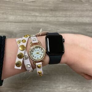 Double Band Watch Bracelet Embellished